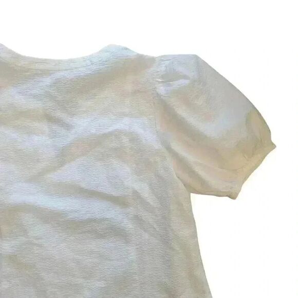 Tommy Bahama Nova Wave Women's White Cotton Seersucker V-Neck Puffy Short Sleeve - Picture 10 of 14